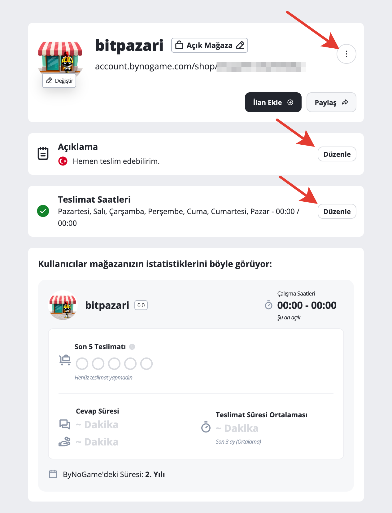 Mağaza İsmimi Nasıl Değiştiririm?