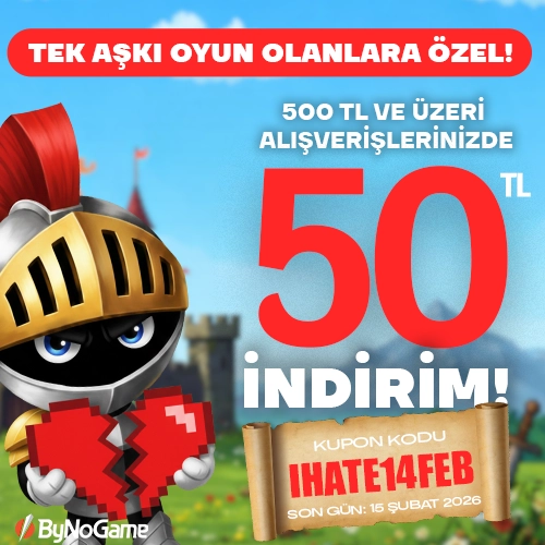 14 Şubat’ta Kalp de Oyun da Sende, İndirim ByNoGame’de!