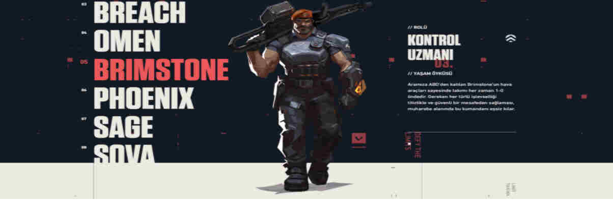 Brimstone Valorant ajan resmi