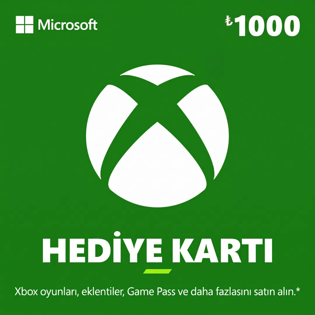 Xbox Hediye Kartı 1000 TL