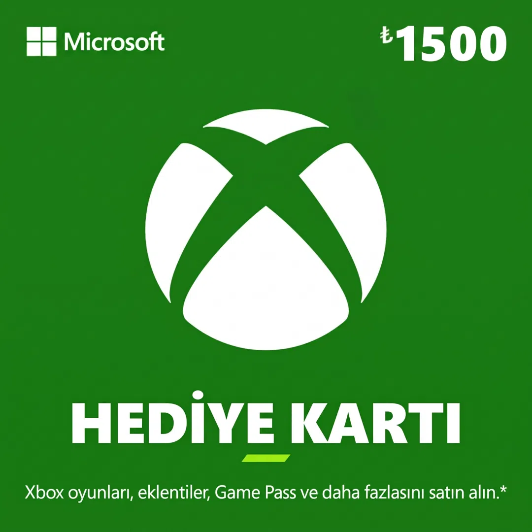 Xbox Hediye Kartı 1500 TL