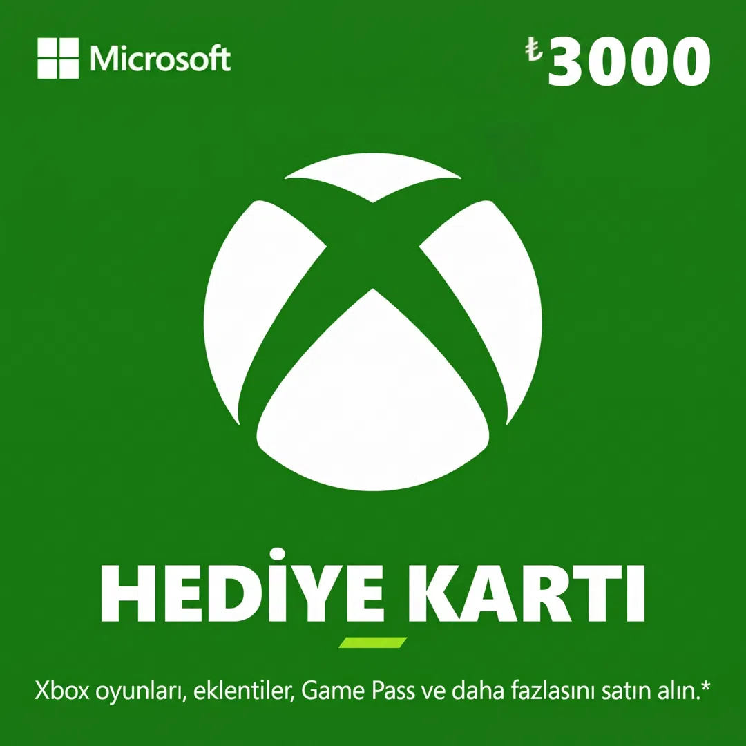 Xbox Hediye Kartı 3000 TL