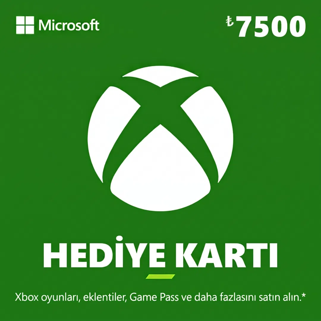 Xbox Hediye Kartı 7500 TL