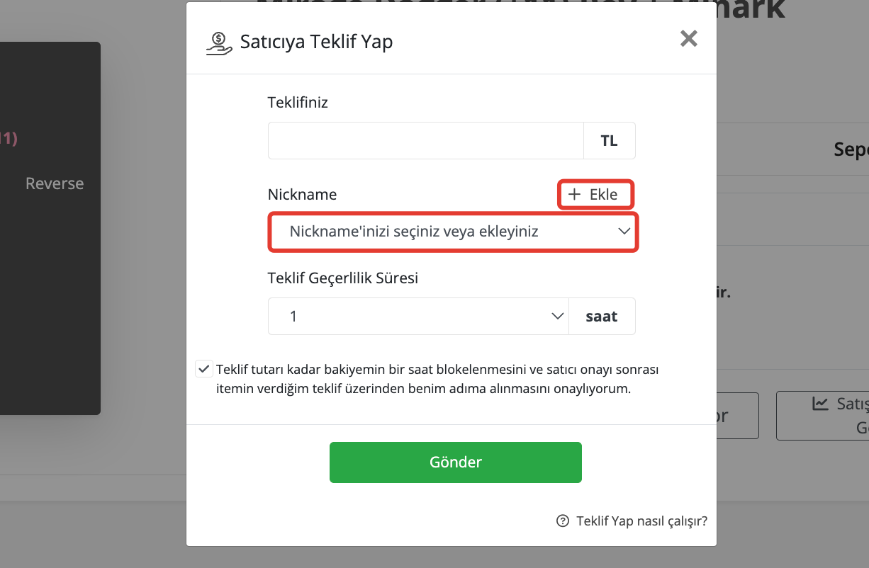 teklif
