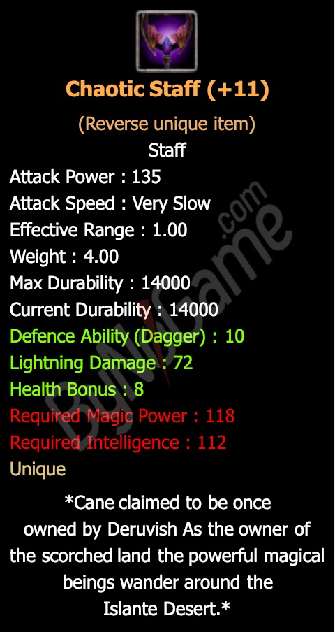 Rev. +11 Chaotic Staff