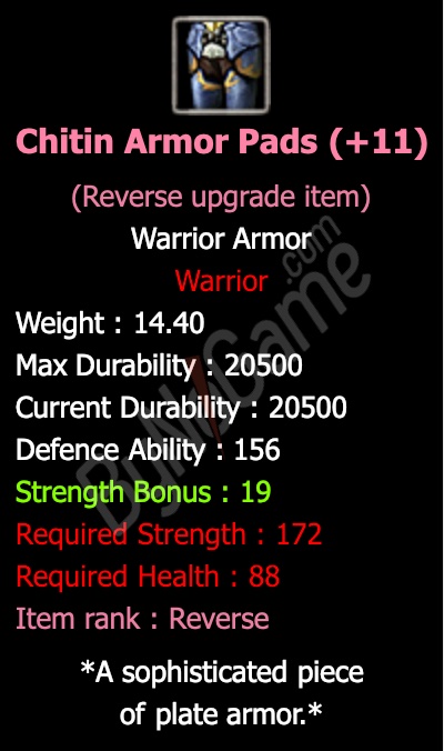 Rev. +11 Chitin Armor Pads