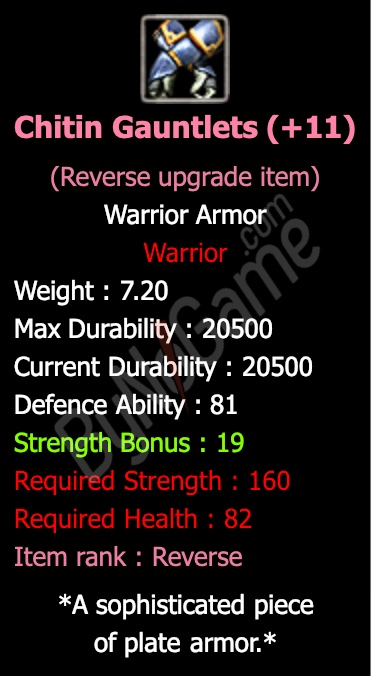 Rev. +11 Chitin Gauntlets