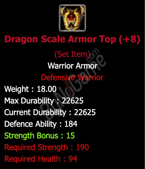 +8 Dragon Scale Armor Top