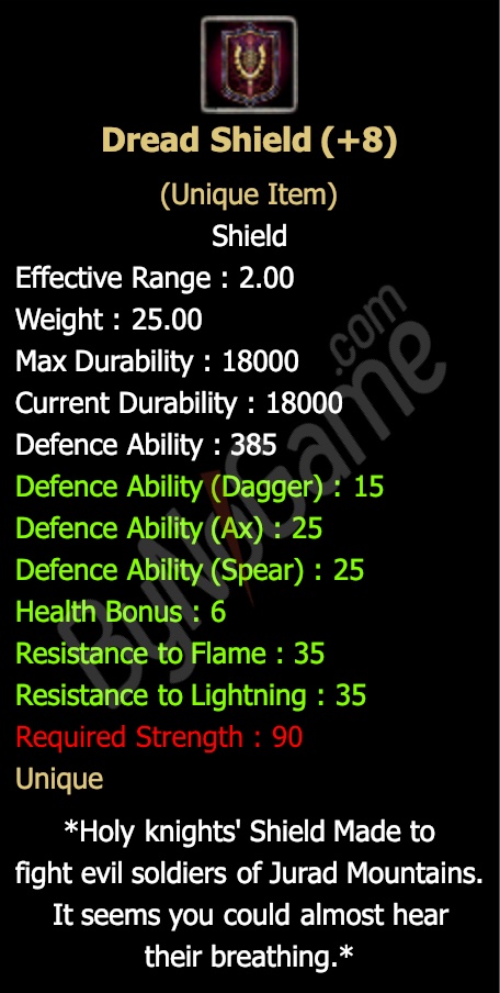 +8 Dread Shield