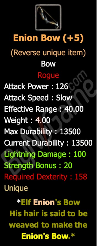 Rev. +5 Enion Bow ve Reb Mythril Set