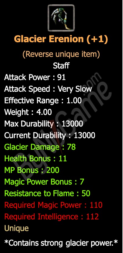 Rev. +1 Glacier Erenion