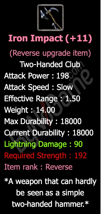 Rev. +11 Iron Impact