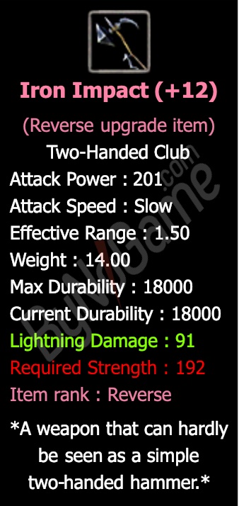 Rev. +12 Iron Impact