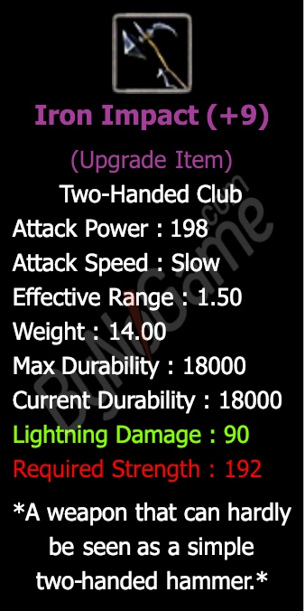 +9 IRON IMPACT N O R E B I R T H