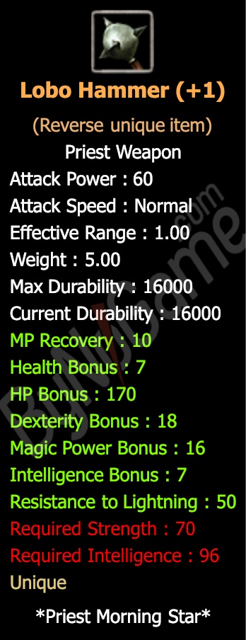 Rev. +1 Lobo Hammer