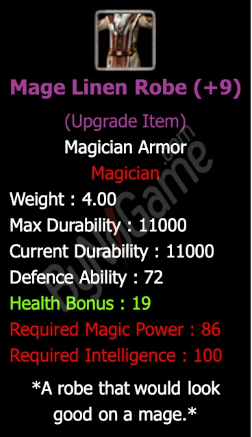 +9 Mage Linen Robe