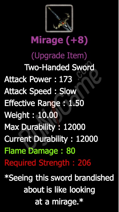 +8 Mirage No Reb Serverda Sayılı İtemdir