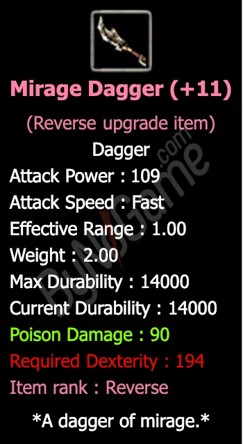 Rev. +11 Mirage Dagger (DUAL) UYGUNA
