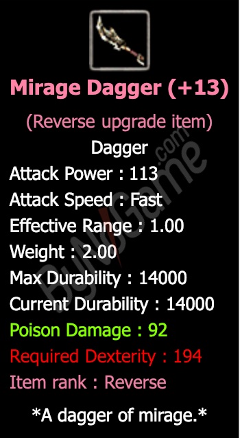 Rev. +13 Mirage Dagger