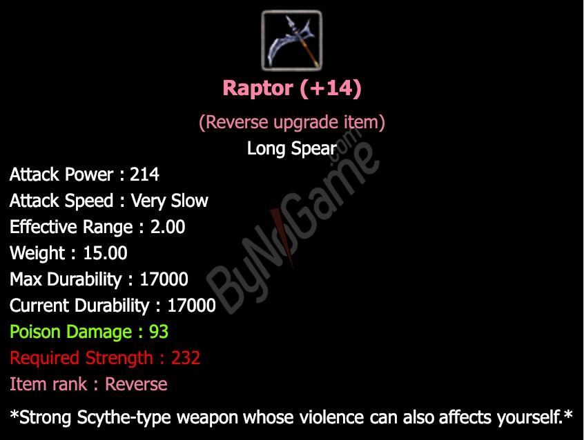 Rev. +14 Raptor