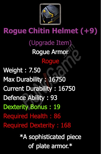 +9 Rogue Chitin Helmet