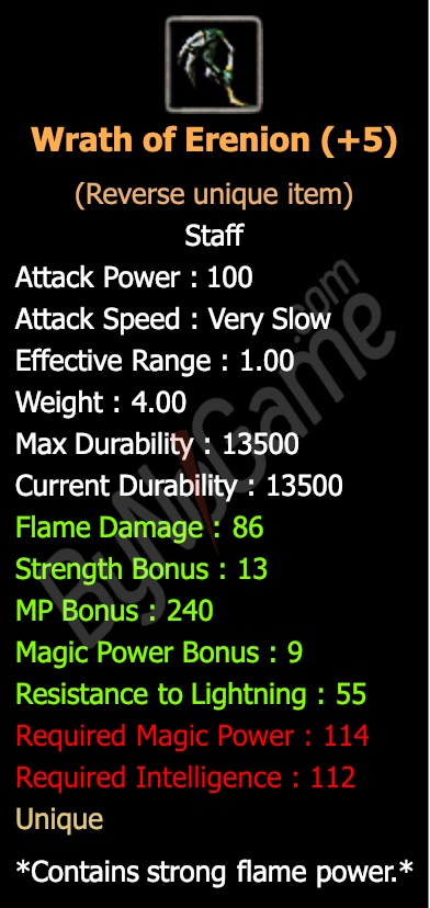 Rev. +5 Wrath of Erenion