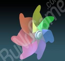 1x Rüzgar Gülü (Pinwheel) Anten