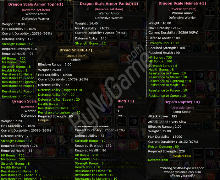 +7 DRAGON SET +8 HEPA’S RAPTOR +7 D.S // İlan Sadece 24 Saat Süre İle Geçerli