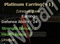 Platinum Earring ( pe ) +1