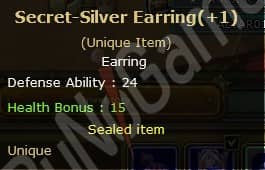 Secret Silver Earring +1