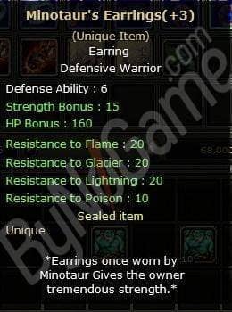Minotaur’s Earring +3