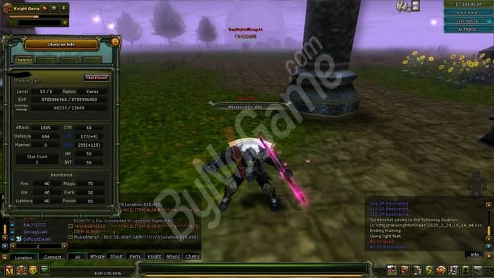 83lvl 90Def açık exp %100