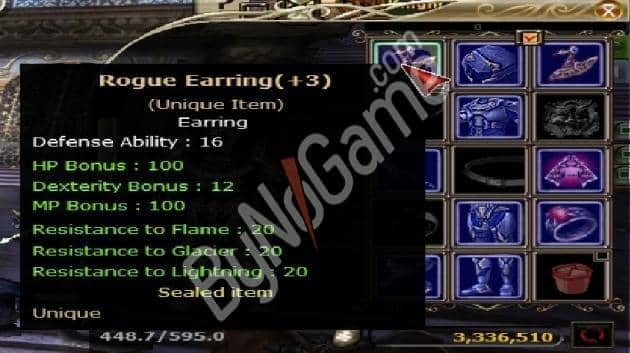 Rogue Earring +3