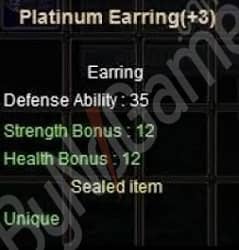 Platinum Earring +3