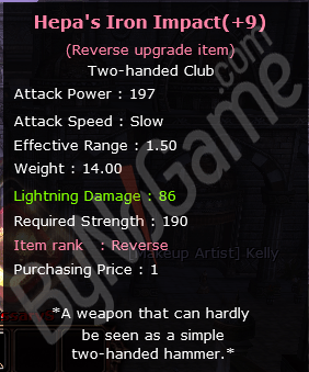 hepa reb +9 Iron Impact 197 ap