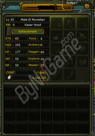 83 LVL HUMAN ROGUE 775 K NP BUGUNE ÖZELL