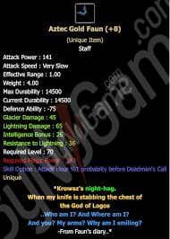 SELL +8 AZTEC GOLD FAUN