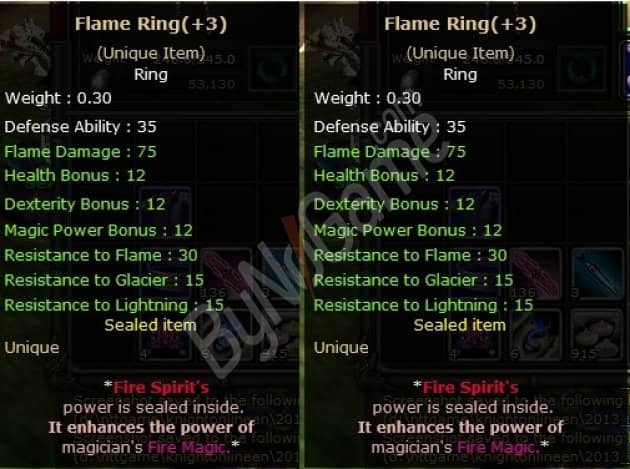 Dual +3 Flame Ring