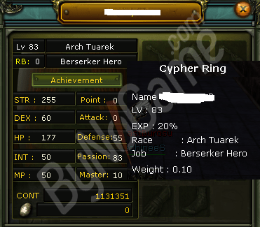 83 lvl karus warrior 1.1m np