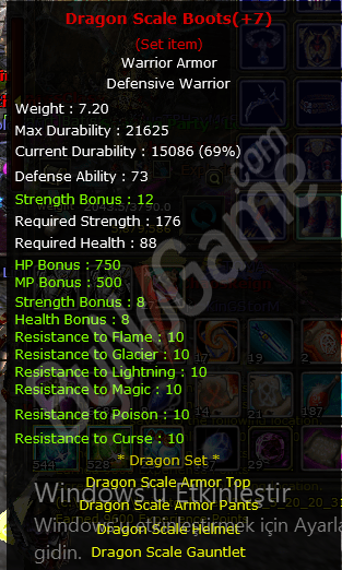 DRAGON SET +7 NO REB