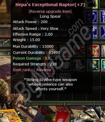 +7 Rev Hepas Raptor ( 198 Ap item Resim bulamdığım için Exp Raptor Fotosu yükledim )