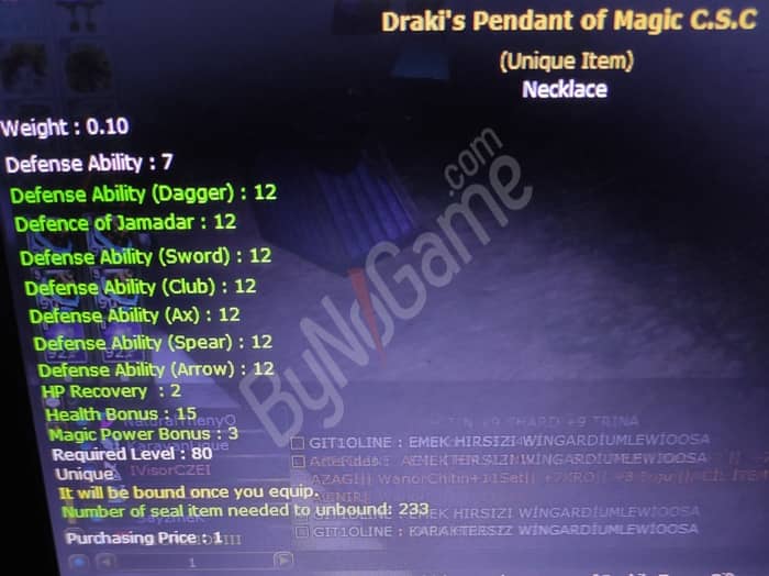 Draki pendant magic CSC