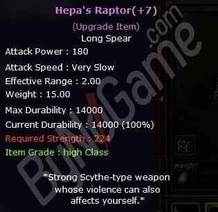 +7 Hepa’s Raptor