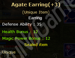 Agate Earring +3 / Acil Satılık
