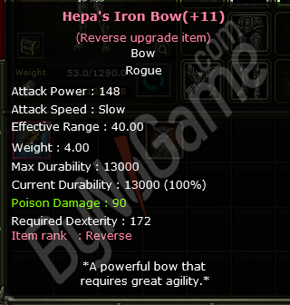 HEPA’S EXP İRON BOW REB +11