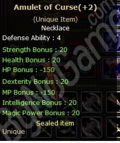 AMULET OF CURSE +2