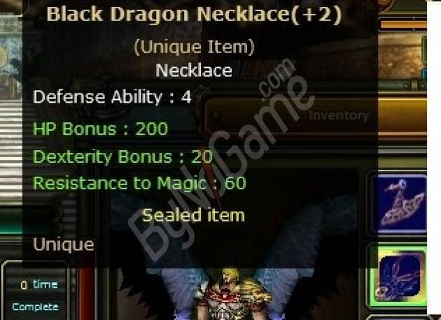 Black dragon necklace +2 BDN+2 anında teslimat