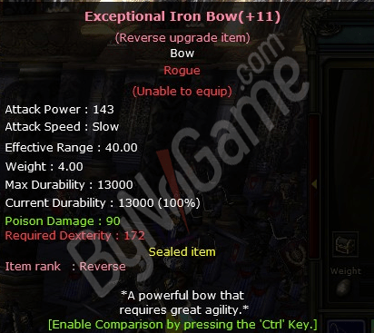 exceptional iron bow
