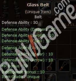 Glass belt,DS+7,Holy reb +1