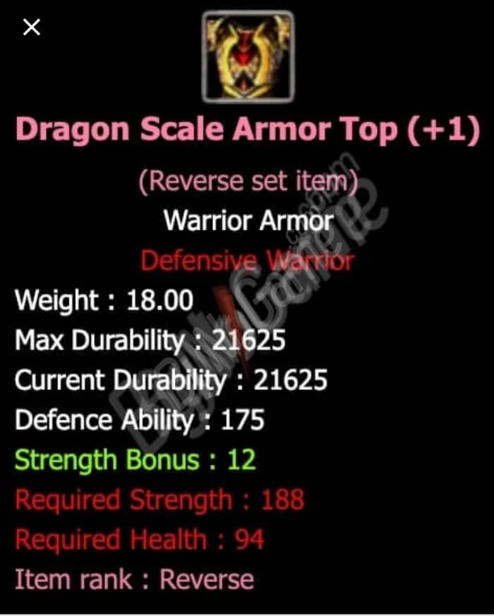 Dragon +7 Set No Rebit